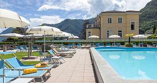 Hotel Delfino Lugano Aussicht Pool See