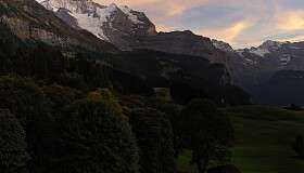 Beausite Park Hotel Jungfrau Summer Mountain View Evening