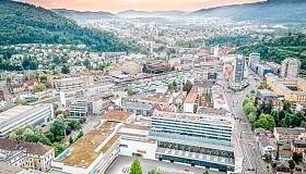 View of the building from above
