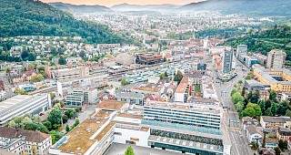 View of the building from above